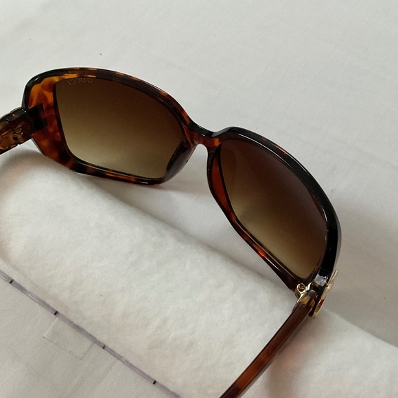 GUCCI Web GG Oversized Square Frame Sunglasses Tortoise Brown main image 4